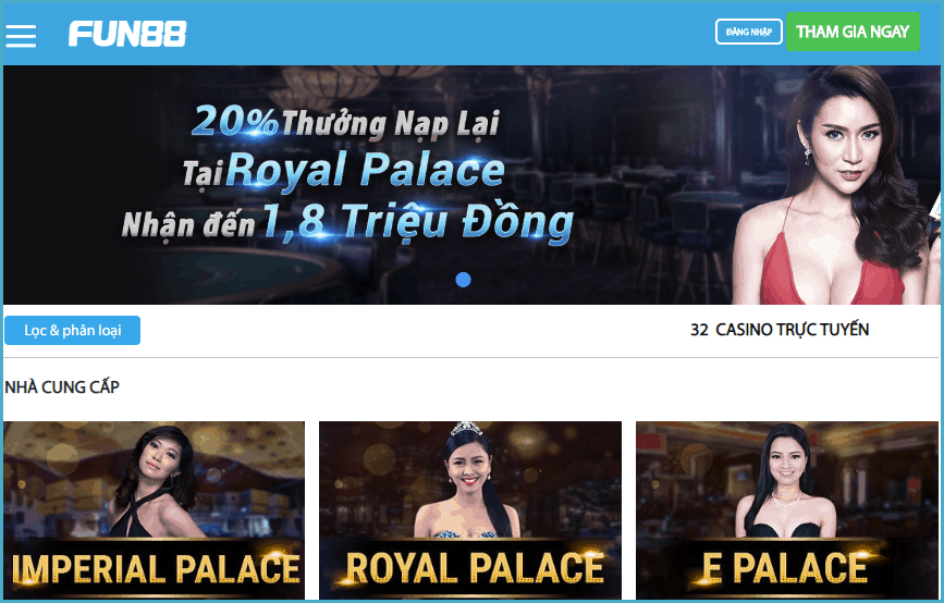 Casino truc tuyen tai Fun88